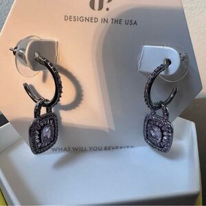 Bomb Party Purple Lock Drop Earrings ✨